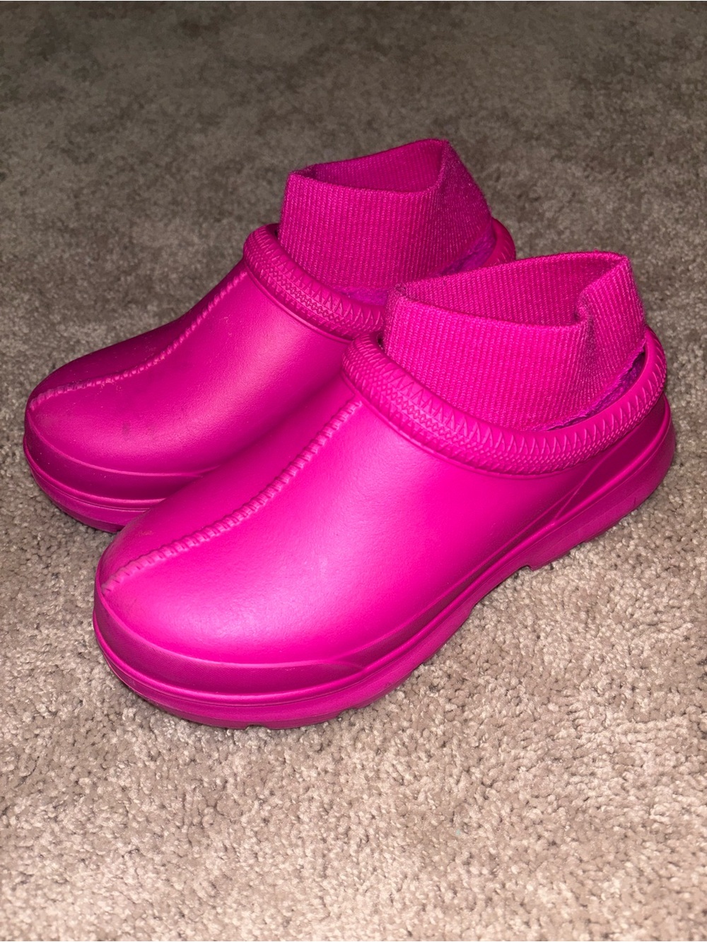 UGG Tasman X Taffy Pink Waterproof Clog Slipper Shoes Removable Sock 8